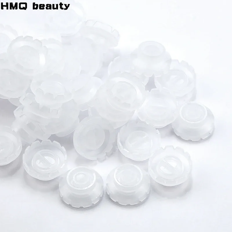 100pcs 일회용 개별 속눈썹 접착제 홀더 접목 속눈썹 꽃 컵 반지 속눈썹 연장 접착제 스탠드 홀더