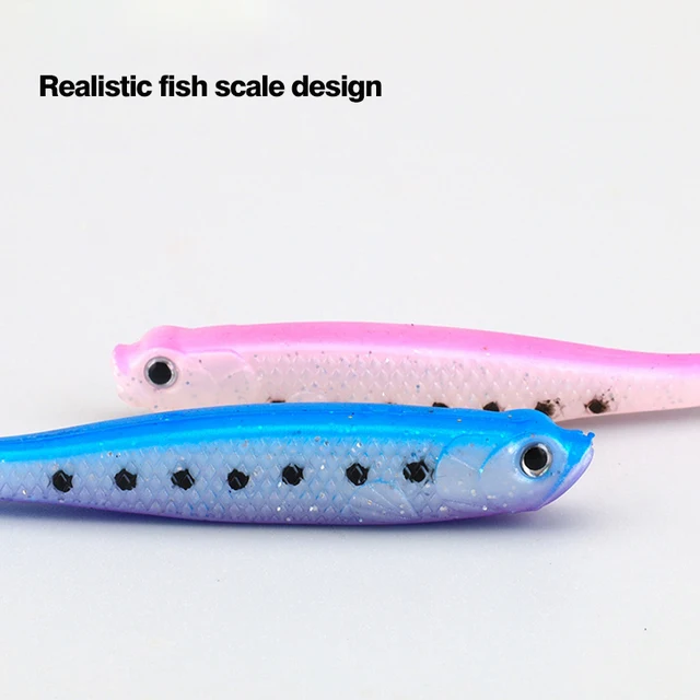 Esca Da Pesca In Silicone Morbido Con Occhi 3D - 15 Pezzi Per Pesca Sportiva - Foto 13