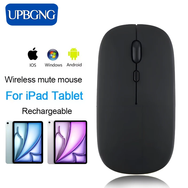 Wireless Bluetooth Mouse for IPad Air 11 13 M3 IPad 11th 10th Gen 11 inch A16 Pro 12.9 M4 Rechargeable Mini Silent Mouse