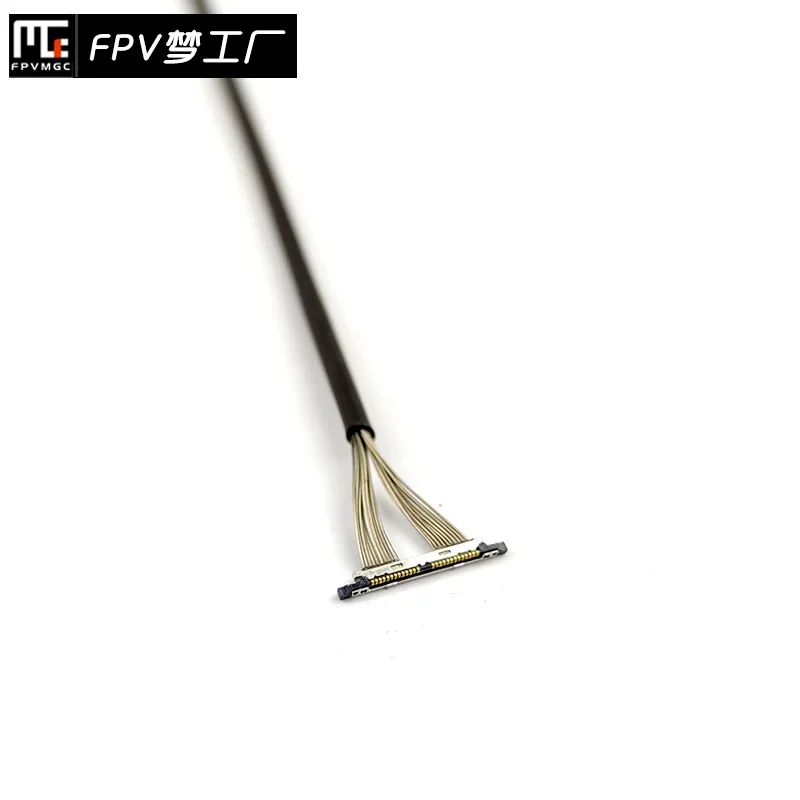 Câble coaxial Caddx pour Vista HD enroulé, longueur 12cm, vue d'ensemble.