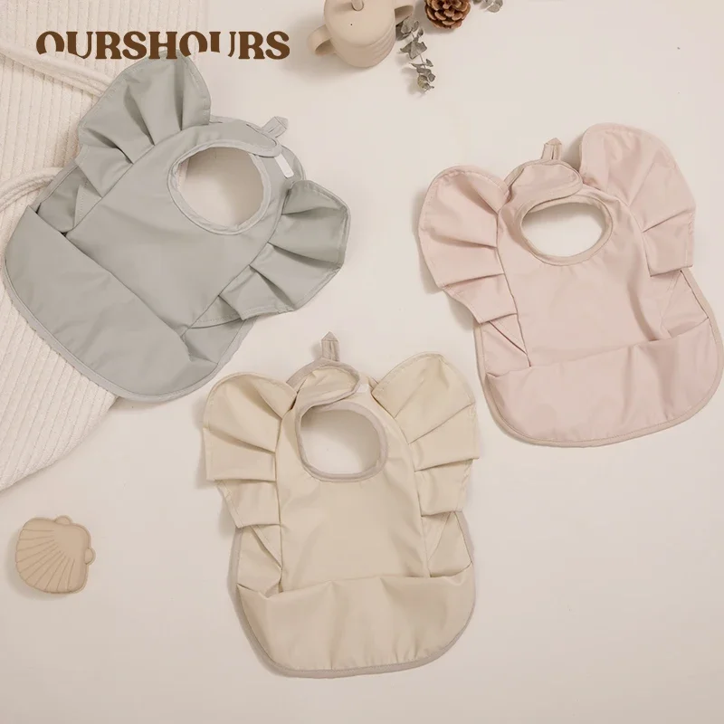 FIFTYSEVENFACES 2 Pezzi Bavaglini Pappa Svezzamento, Bavaglino Impermeabile per Bambino, Grembiule con Maniche Lunghe per Mangiare, Giocare e Colorare, da 6 Mesi a 3 Anni, Lavabile