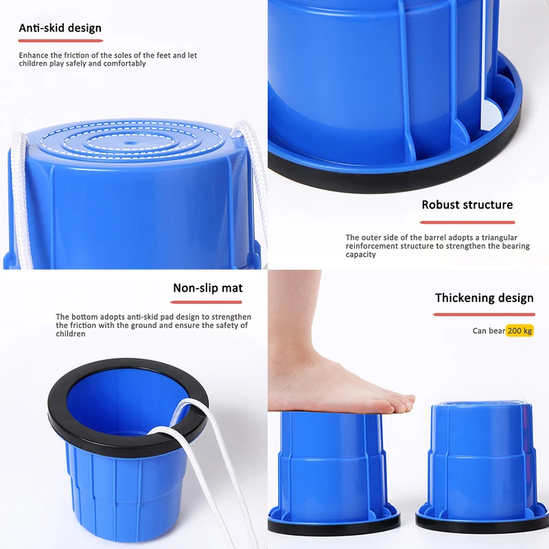 Stilts Walking Toy 3 Pairs Kids Plastic Bucket Stilts Walking Cups For