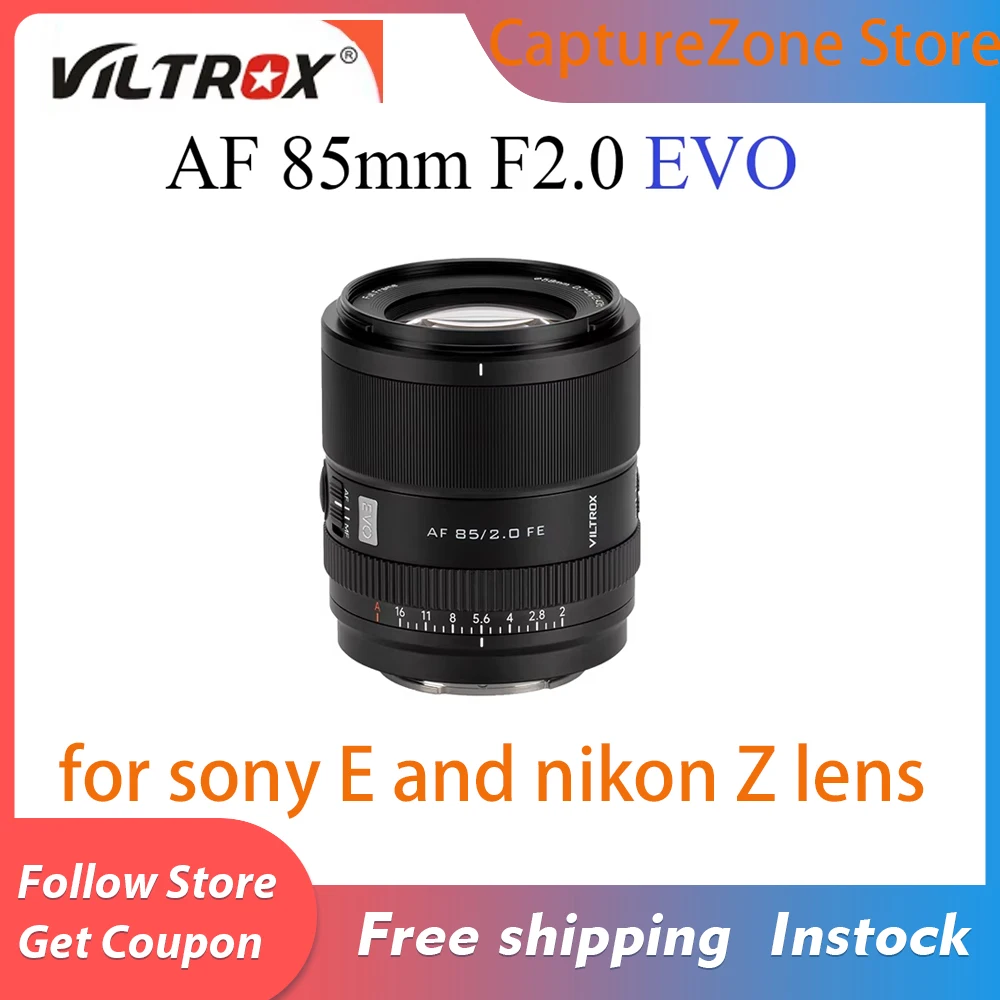 Viltrox 85mm F2.0 EVO Full Frame Auto Focus Lens For FE / Nikon Z Mount Mirrorless Cameras