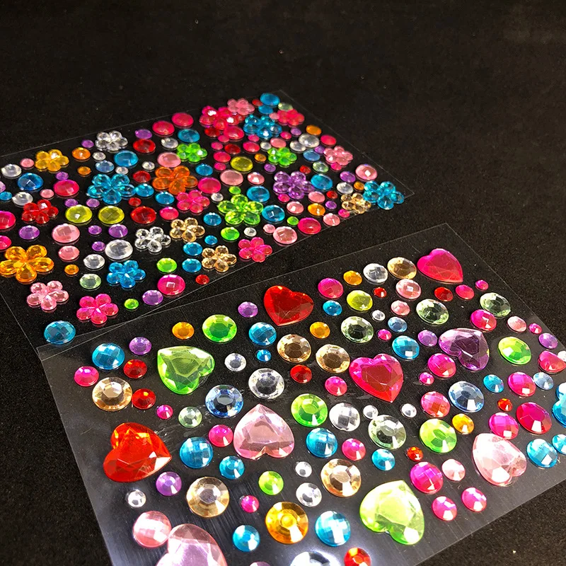 

Rhinestones Stickers Music Festival Halloween Face Crystal Stickers Party Mobile Crystal Stickers Children DIY Diamond Stickers