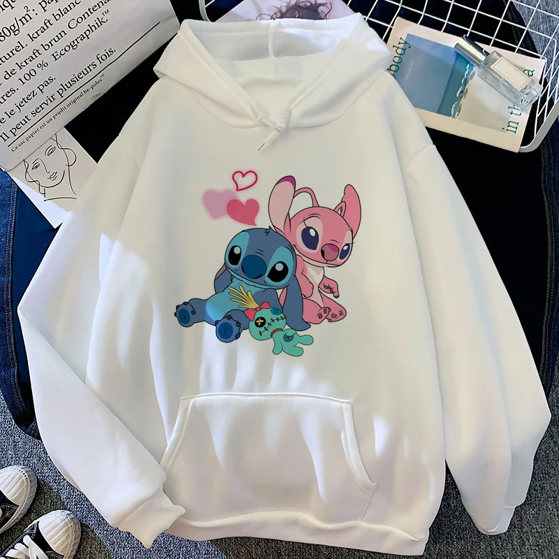thumbnail image 1 of Disney-Sudadera con capucha de Lilo Stitch para hombre y mujer, ropa de calle con estampado de Anime Kawaii, de Manga corta, 1 of 5