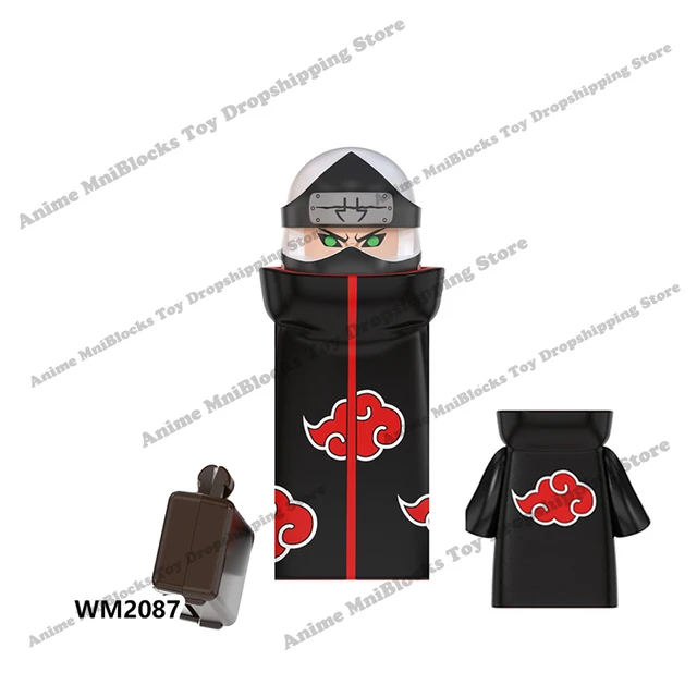 WM6105 WM6106 WM6107 WM6108 WM6109 Naruto blocks anime bricks Sasuke Kakashi mini action toy figures Assemble toys kids gifts white