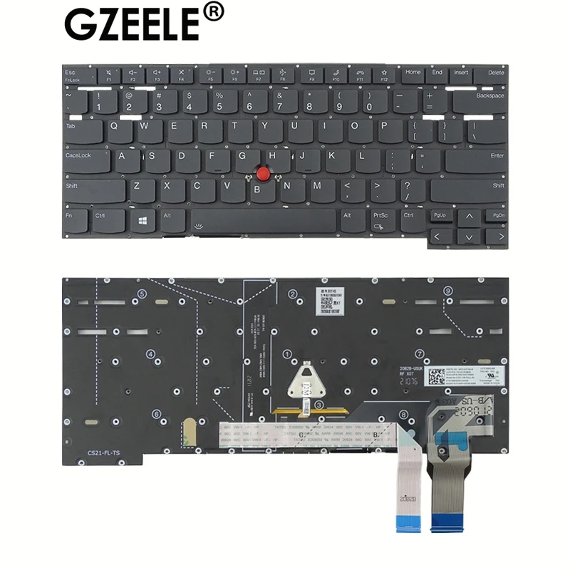 

Новая английская/Русская клавиатура для ноутбука Lenovo ThinkPad T14s Gen 2 P1 GEN4 X1 Extreme Gen4 без рамки с подсветкой