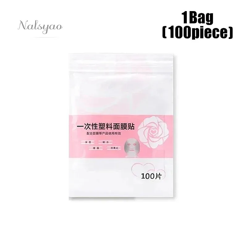 Bulk Pack of Disposable Transparent Face Mask Wraps for Beauty Makeup and Skincare