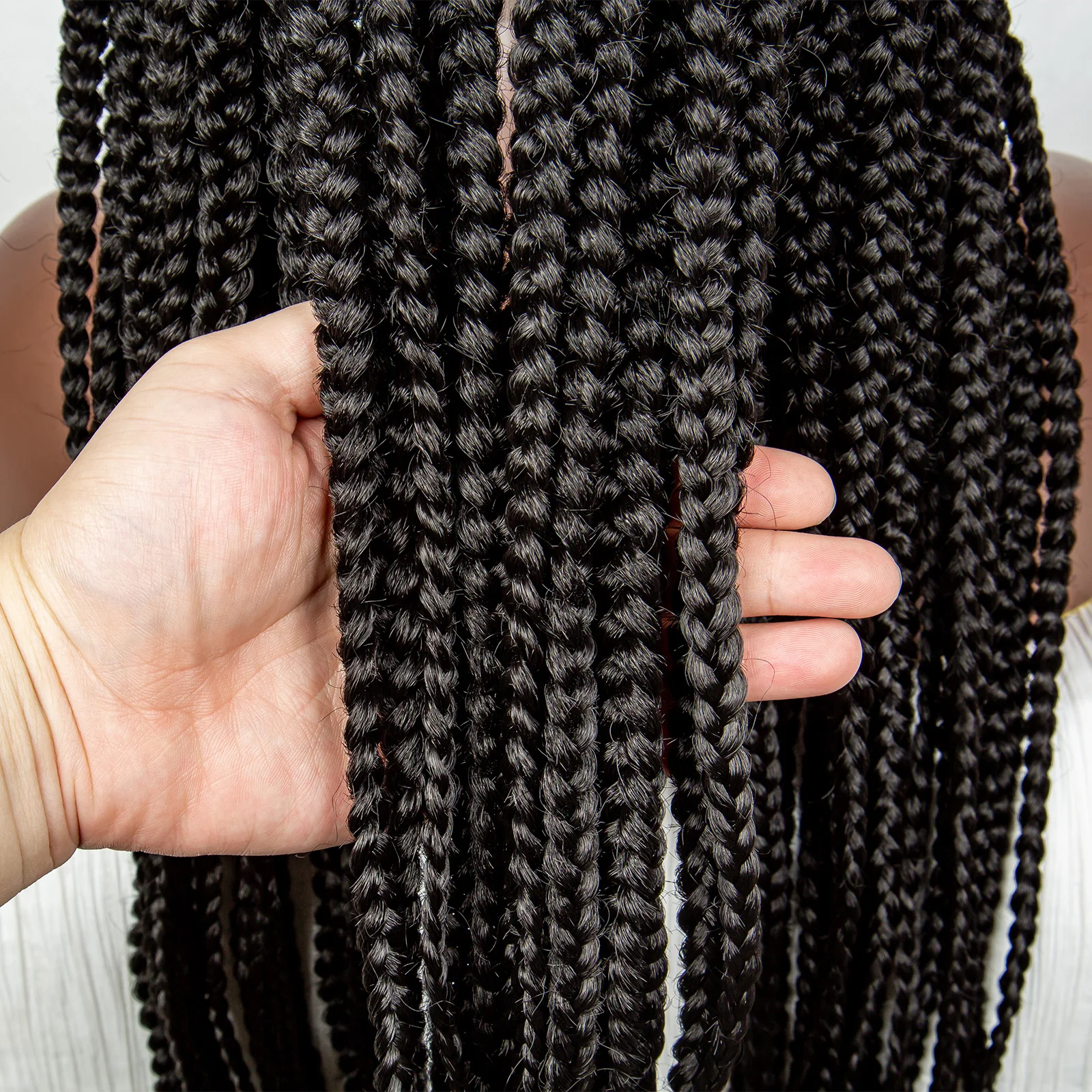 32 Inch Synthetic Full Lace Braided Wigs Cornrow Box Braids