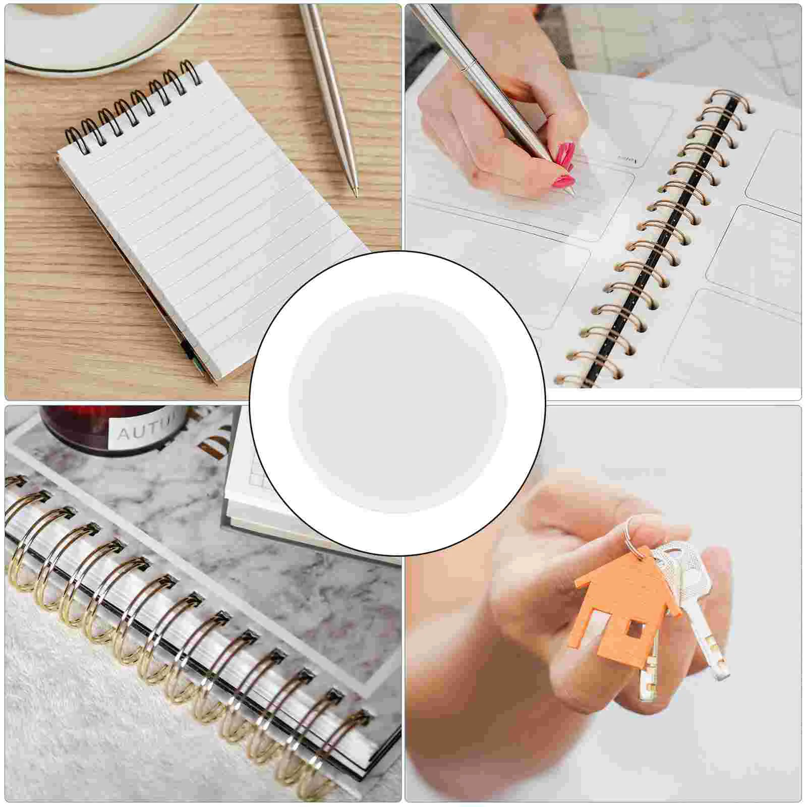 Loose-leaf Button Notebook Binding Disc Discs 55 Pcs DIY Binder Buckles Small Discbound Plastic Supplies Tiny Planner Rings Plastic Binding Rings Notebook Accessories Book Binding Supplies