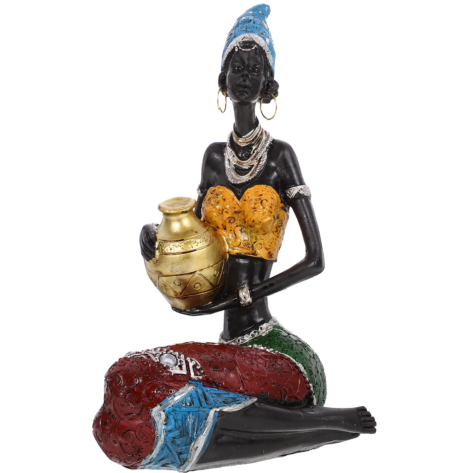 

Birthday Decoration for Girl Girls Tribal Figurine Resin African Lady Figure