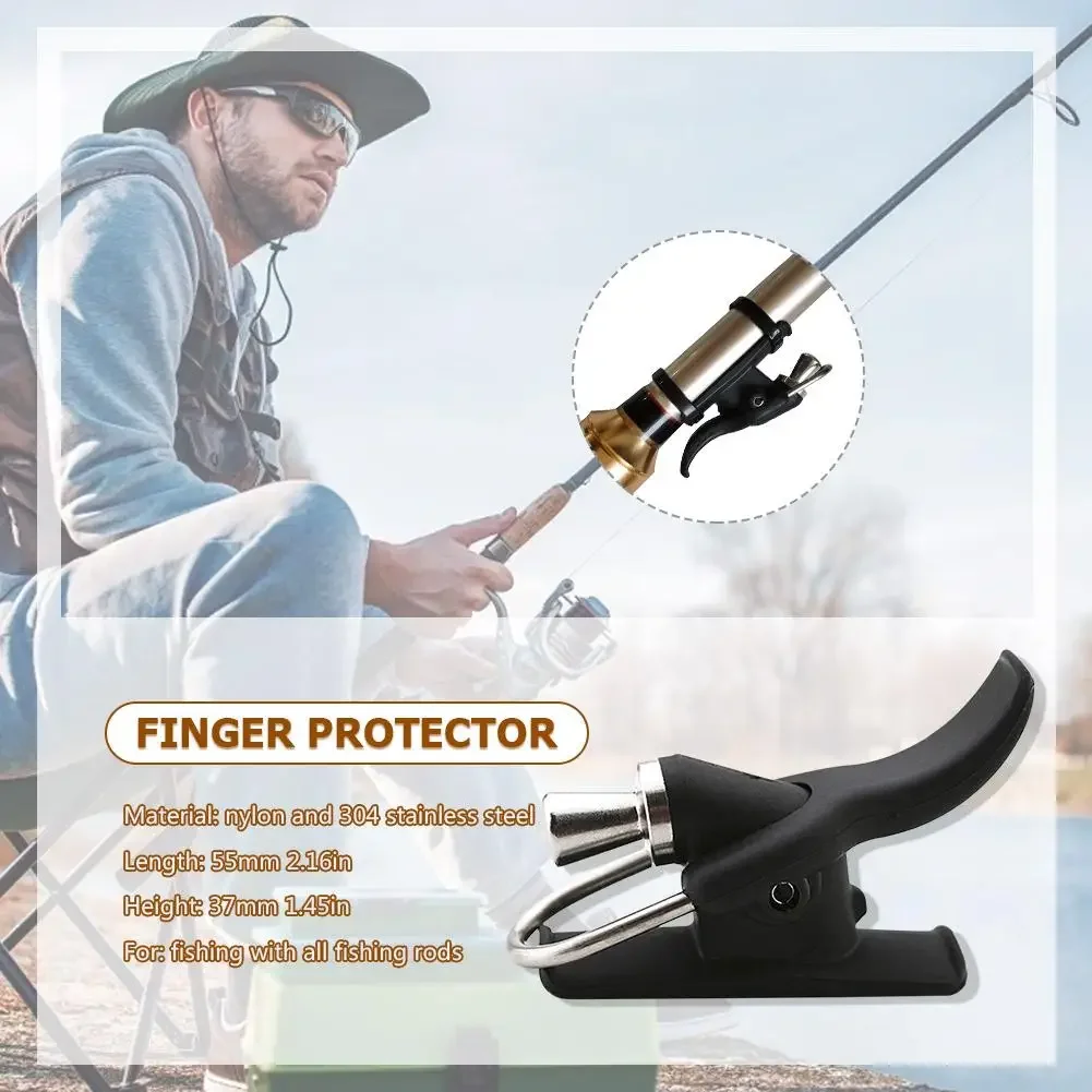 1/2/3Pcs Fishing Rod Clamp Thumb Button Trigger Safety Finger Protector Fish Launch Surfing Casting Clip Fishing Tackle