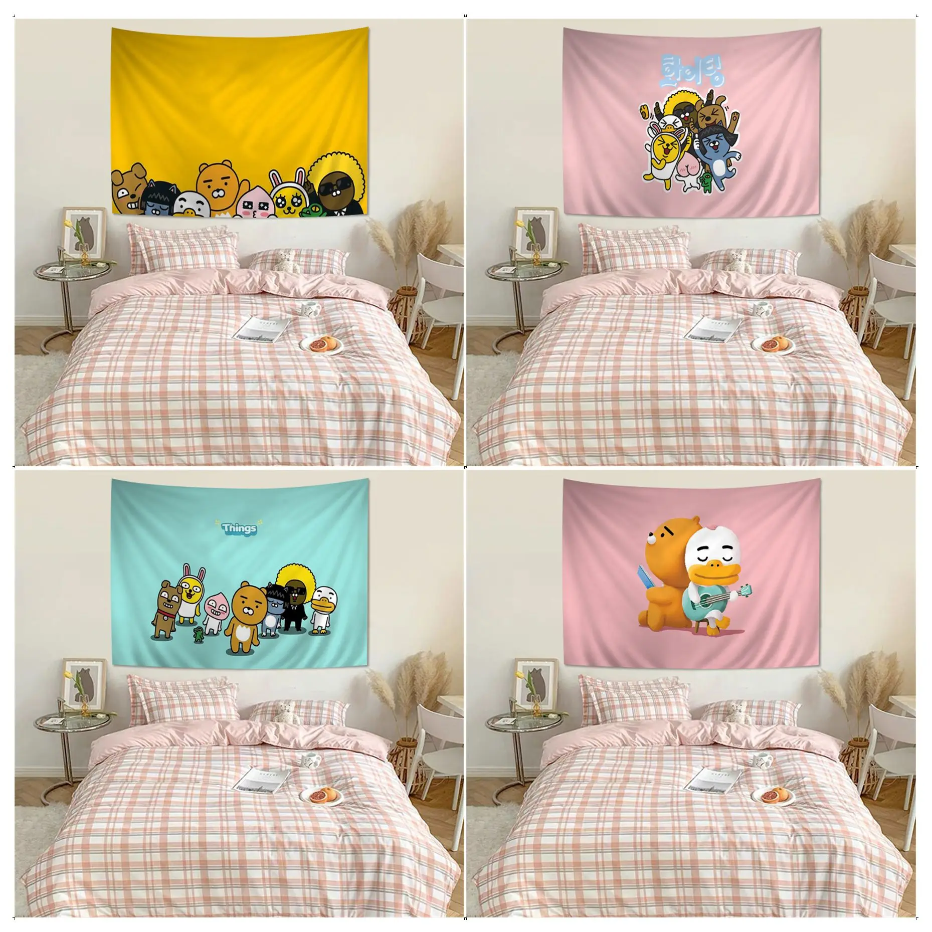

Ins Korean Friends Tapestry DIY Wall Tapestry Hanging Tarot Hippie Wall Rugs Dorm INS Home Decor