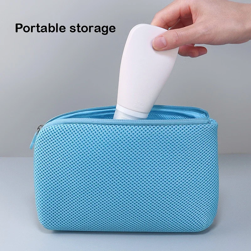 90ml travel silicone travel dispensing bottle flat cosmetic storage bottle wash and skin care product dispensing set