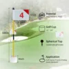 KOFULL Golf Putting Green Flag for Yard Double-Sided Numbered Golf Flagstick Hole Cup Set Portable 2-Section Design for Gift 2