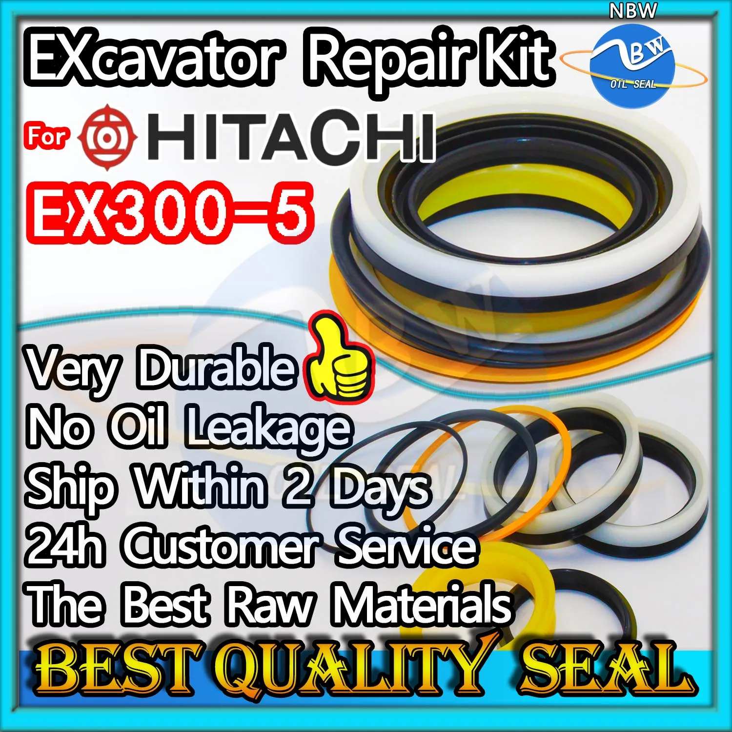 

For Hitachi EX300-5 Repair Kit Excavator Oil Seal Maintenance Floating Rebuild Parts MOTOR Piston Rod Shaft Replacement Dust