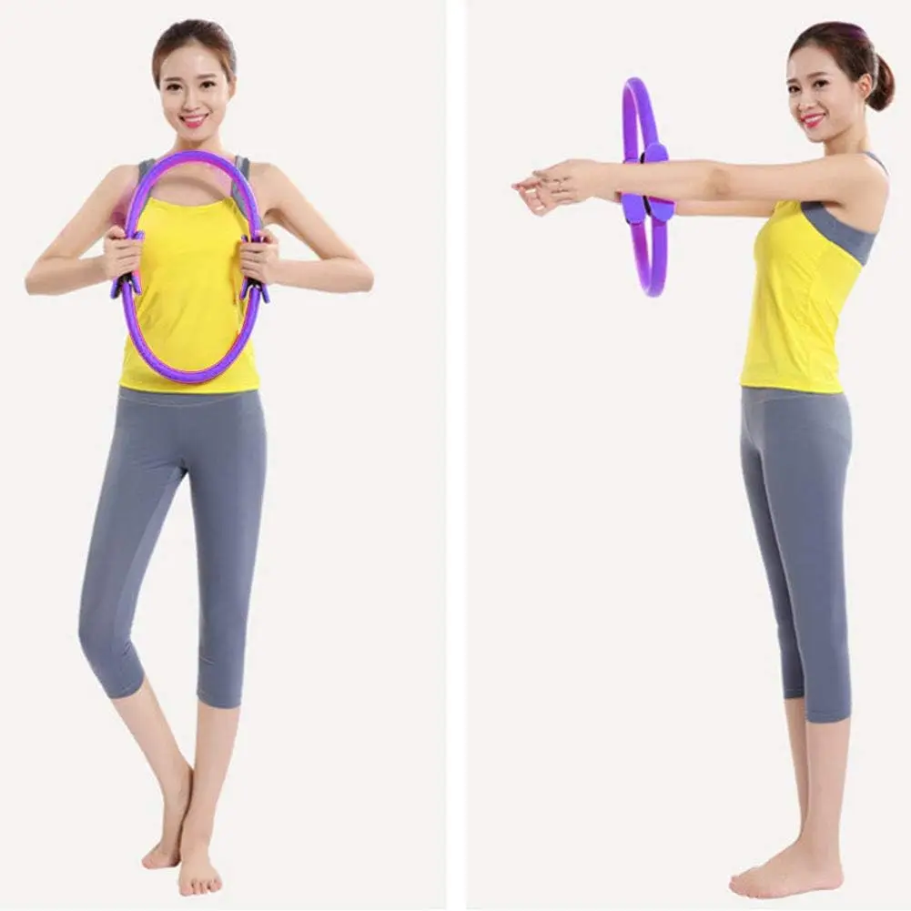 Yoga Pilates Ring Circle Women Girl Exercise Home Resistance Elasticity Gym Workout Accessory