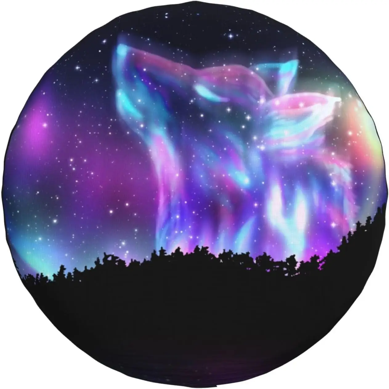 

Чехол для запасной шины Galaxy Howling Wolf, погодозащищенные защитные колёса, универсальные, подходят для трейлеров, домов на колесах, внедорожников, грузовиков, кемперов