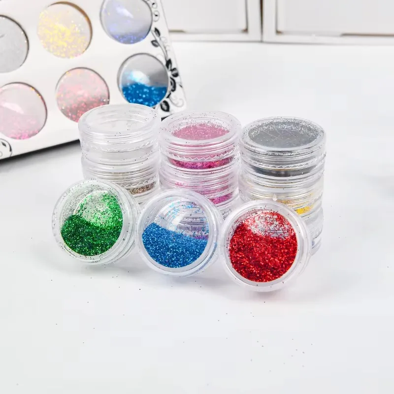 12-Color Nail Glitter Sequins Set Gold & Silver Foil Paper Dried Flowers Crystal Clay for DIY Art Crafts Nail Art Toys 6