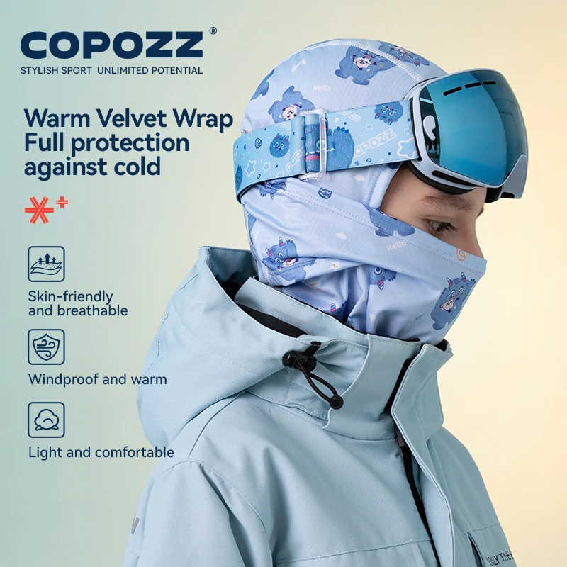 COPOZZ 23501 Children Kids Cycling Bike Bicycle Headwear Cap Skiing Bicycle Bandana Sports Scarf Face Mask Equipment Helmet Bandanas