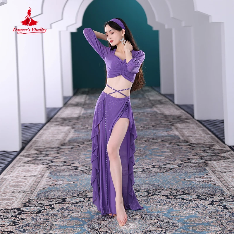 Costume de danse du ventre pour femmes, jupe Saint-valentin Sexy, fendue  sur les 2 côtés, jupe orientale, vêtements de danse, 2022 - AliExpress