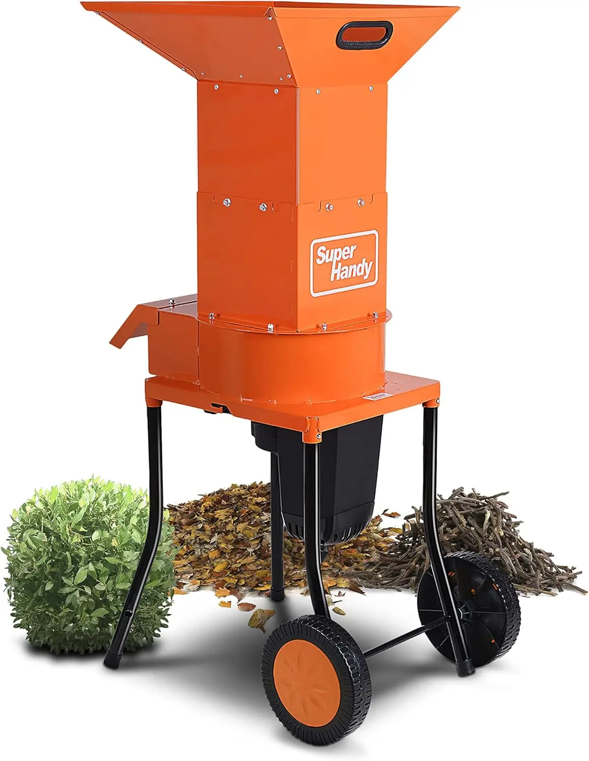 Leaf Mulcher Shredder Electric 120V AC 11 Inch Cutting Blade 5 Inch Cutting Capacity Heavy Duty Green and Waste Management
