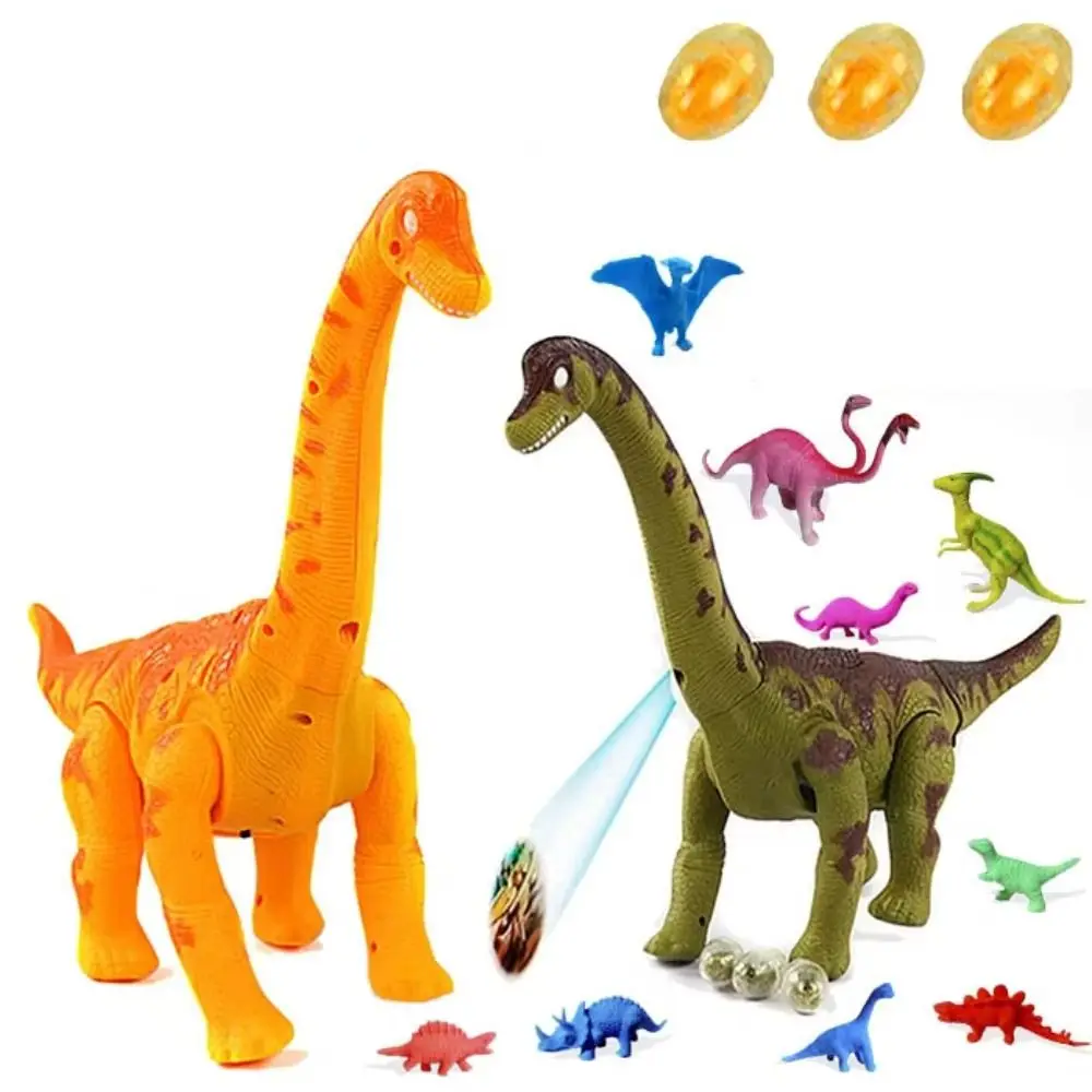 Plastic Will Lay Eggs Dinosaurs Simulation Projection Electric Dinosaur Collection Craft Decor Crawling Long-necked