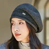 Autumn and winter wool beret, warm and casual, versatile, elegant and fashionable. Pumpkin hat, painter's newsboy hat 2