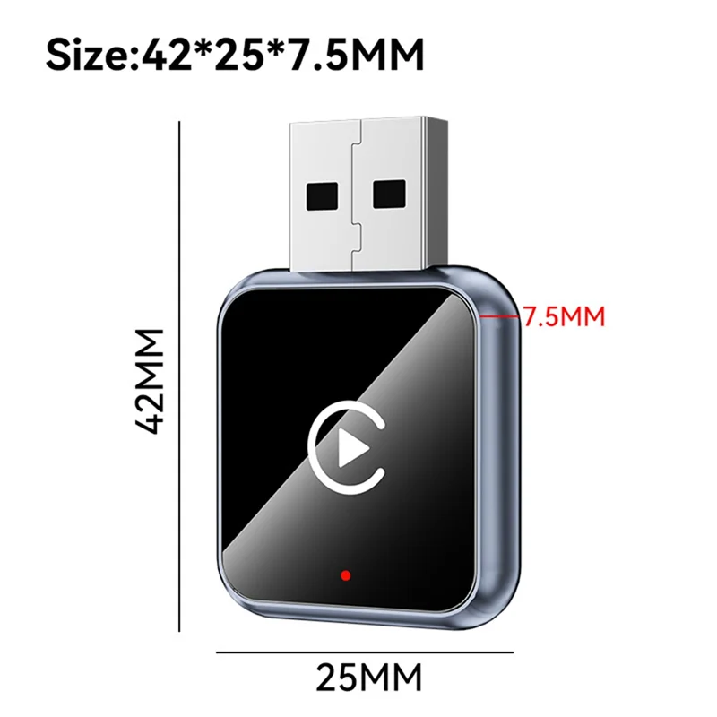ABSQ-스마트 AI 박스 2 in 1 무선 카플레이 어댑터 USB 동글 (안드로이드 오토 유선 카플레이를 무선으로)