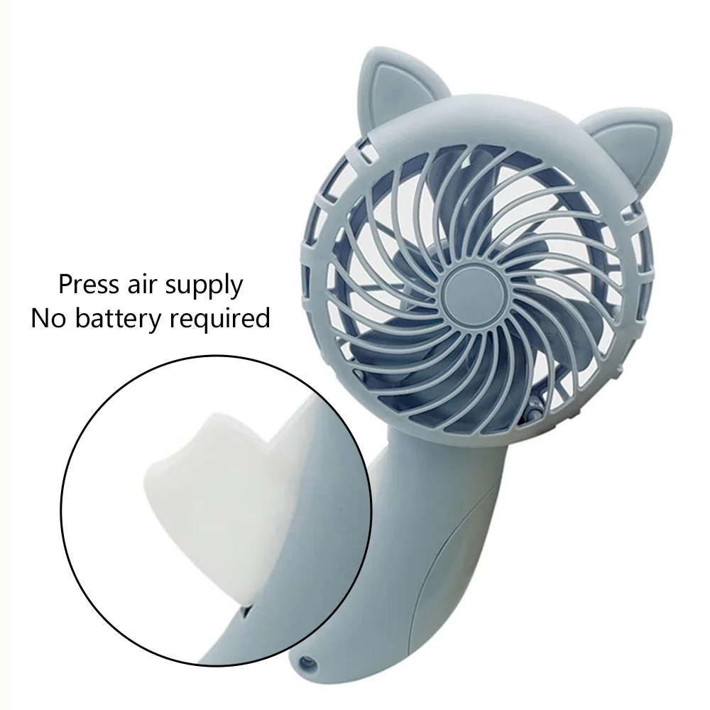 Hand-Pressed Hand-Cranked Small Fan 3 Colors Mini Portable Hand-Held Manual  Children's Cute Fan Cooling Cartoon Held Fan - AliExpress