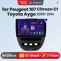 Junsun V1 Plus для Peugeot 107 Toyota Aygo Citroen C1 2005-2014 Автомобильный радиоприемник беспроводной CarPlay Android Auto No 2 din 2din DVD