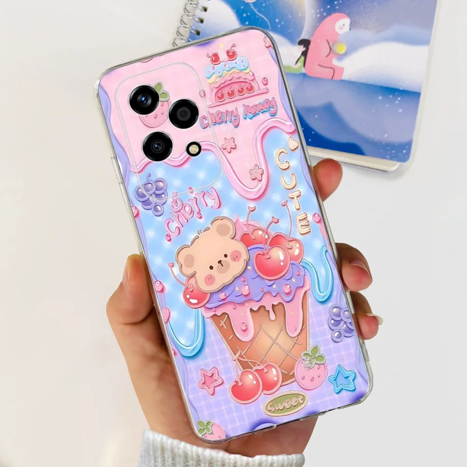 Floral Transparent Soft Silicone Phone Case - Protective Bumper