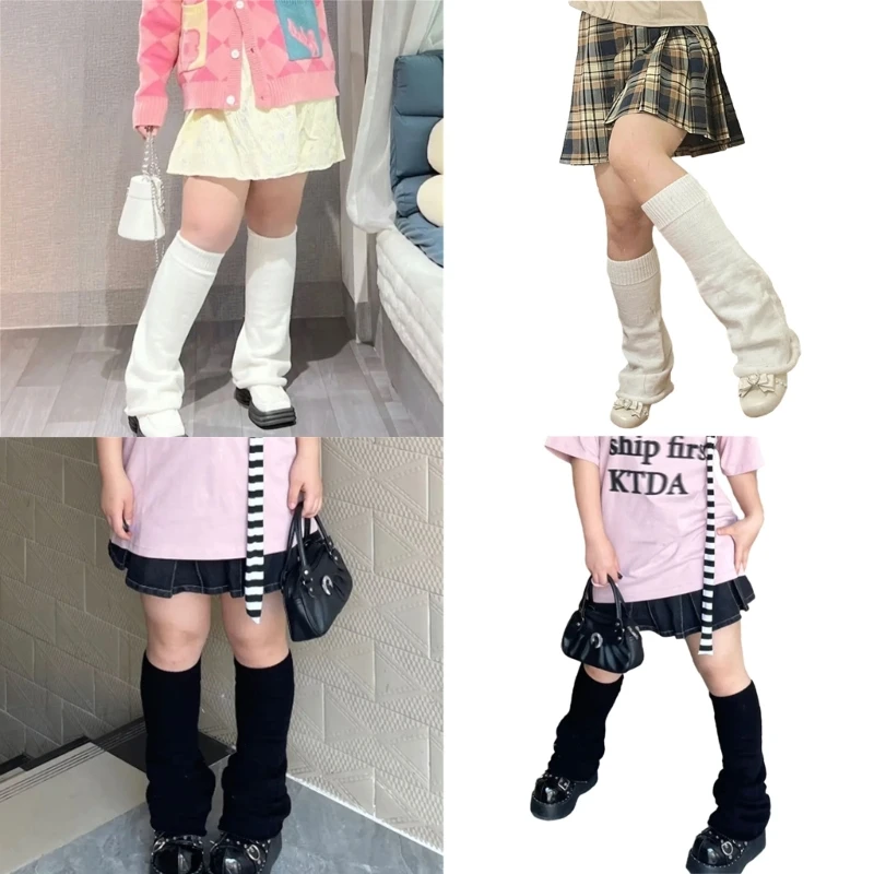 

Womens Knee High Leg Warmer Socks Knitting Ankle High Bandage Leg Sleeve Boot Long Tube Knitted Leg Sleeve Calf Covers