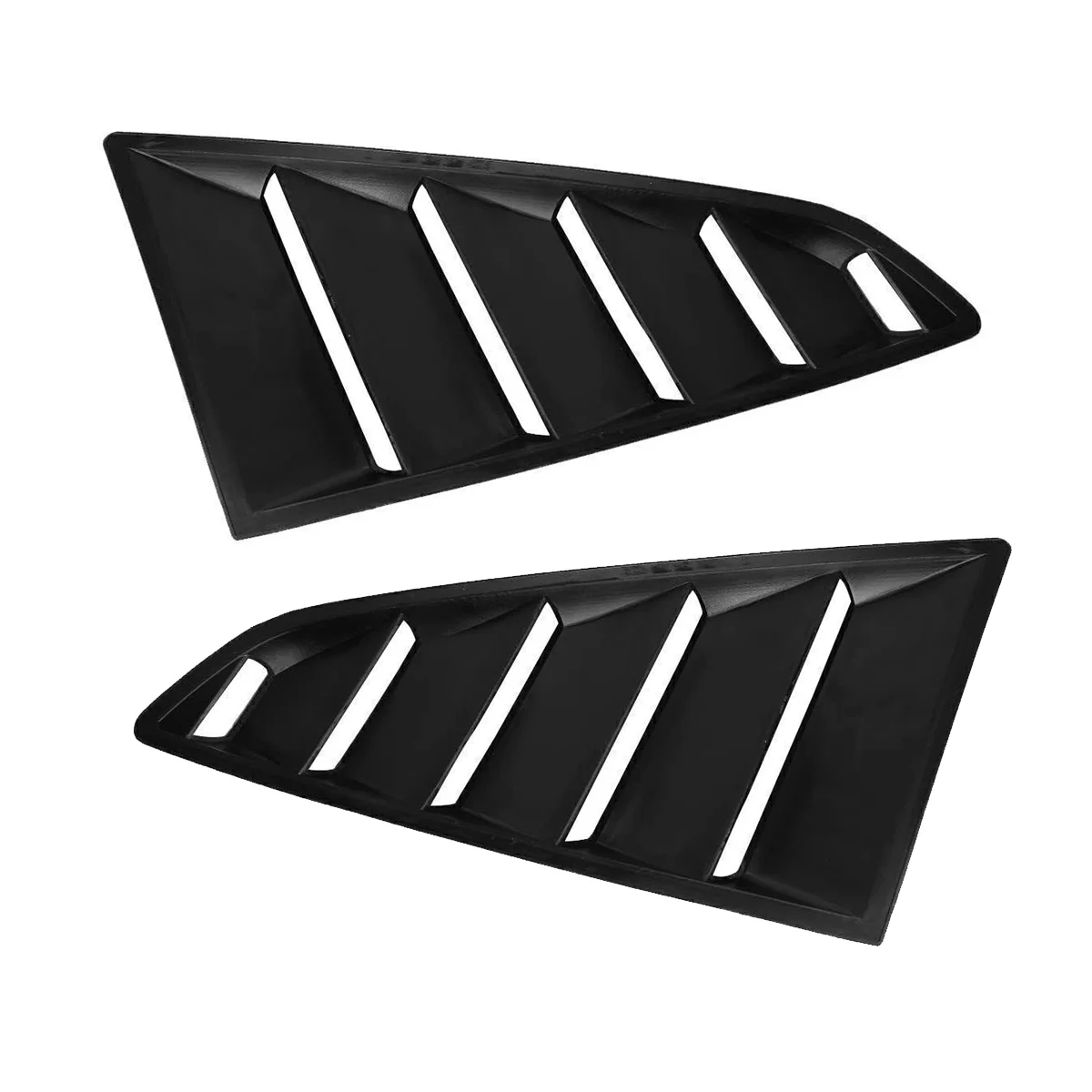 Finitura Nera Opaca Sfiato Laterale Posteriore Quarter Window Louver Shutter Cover Trim Per Ford Mustang 2015 +