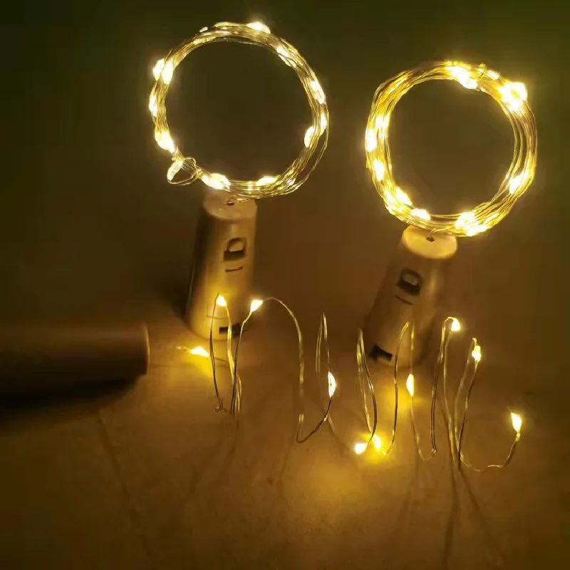 

30PCS wine bottle stopper copper wire string LED colored light, Christmas day lamp, craft gift, modeling decorative light