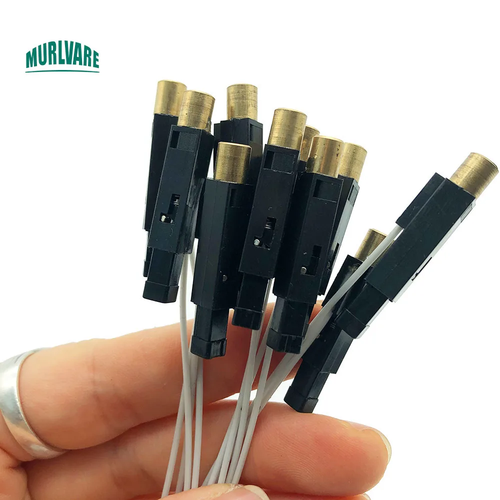 10Pcs 35MM*5.5MM*5.5MM Copper Hat Piezo Lighter Wire Length 17.5CM Piezo Electronic Igniter For Spray Gun Cooktop Accessories