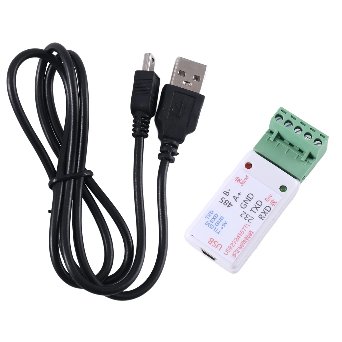 

3 In1 USB 232 485 TO RS485 / USB TO RS232 / 232 TO 485 Converter Adapter Ch340 W/LED for WIN7,Linux PLC Access Control