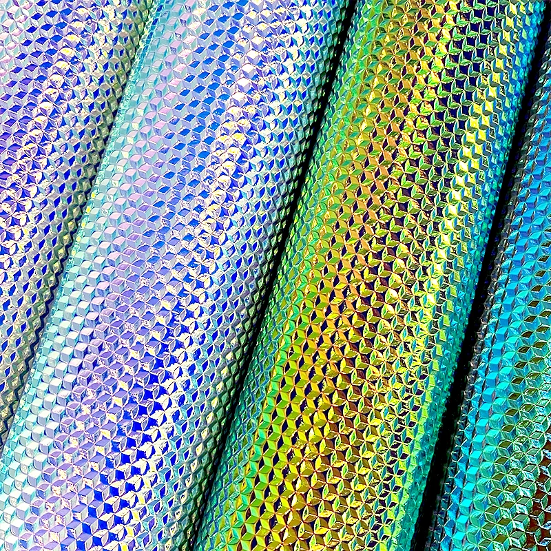 

diamond Bump Textured Holographic Spunlace Fabric Sheet for Making Bag Decoration DIY Earring Shoe Craft sheets/ 46*135CM
