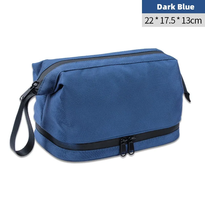 Description Picture 5 of itemDouble Layer Men Large-capacity Toiletrie Bag Women Travel Cosmetic Makeup Kit Waterproof Dry and Wet Separation Storage Bags