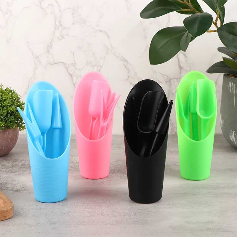 4Pcs/Set Garden Planter Kit DIY Sowing Shovel Bucket Bonsai Succulents Seedlings Drilling Tool Planting Gardening Gadgets mini garden tools,plant seed sower,garden seeder tool