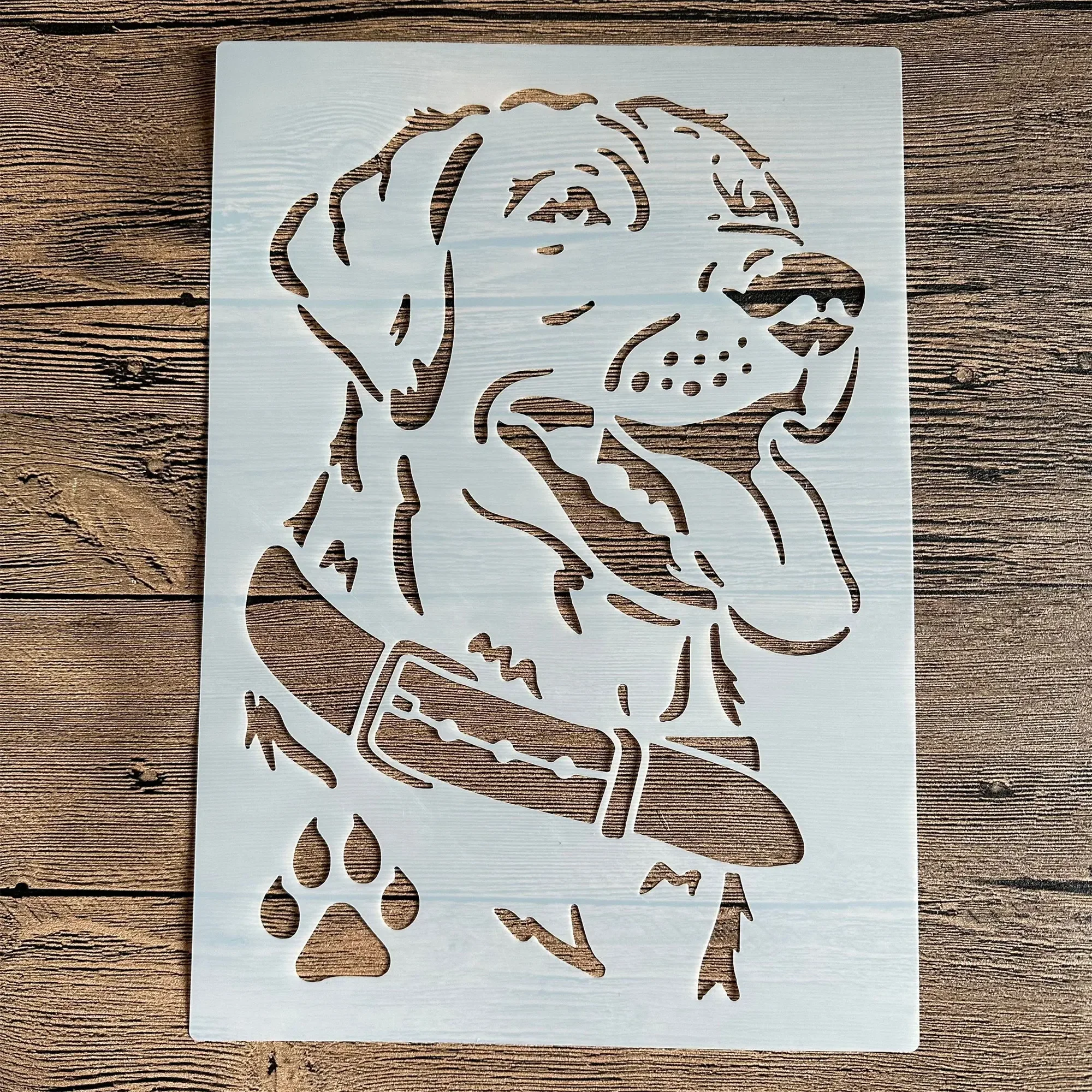 A4 29 *21cm Pet dog DIY Stencils Wall Painting Scrapbook Coloring Embossing Album Decorative Paper Card Template,wall cutting dies metal stencil template mould diy metal embossing stencil for album scrapbooking paper art craft decor xmas house