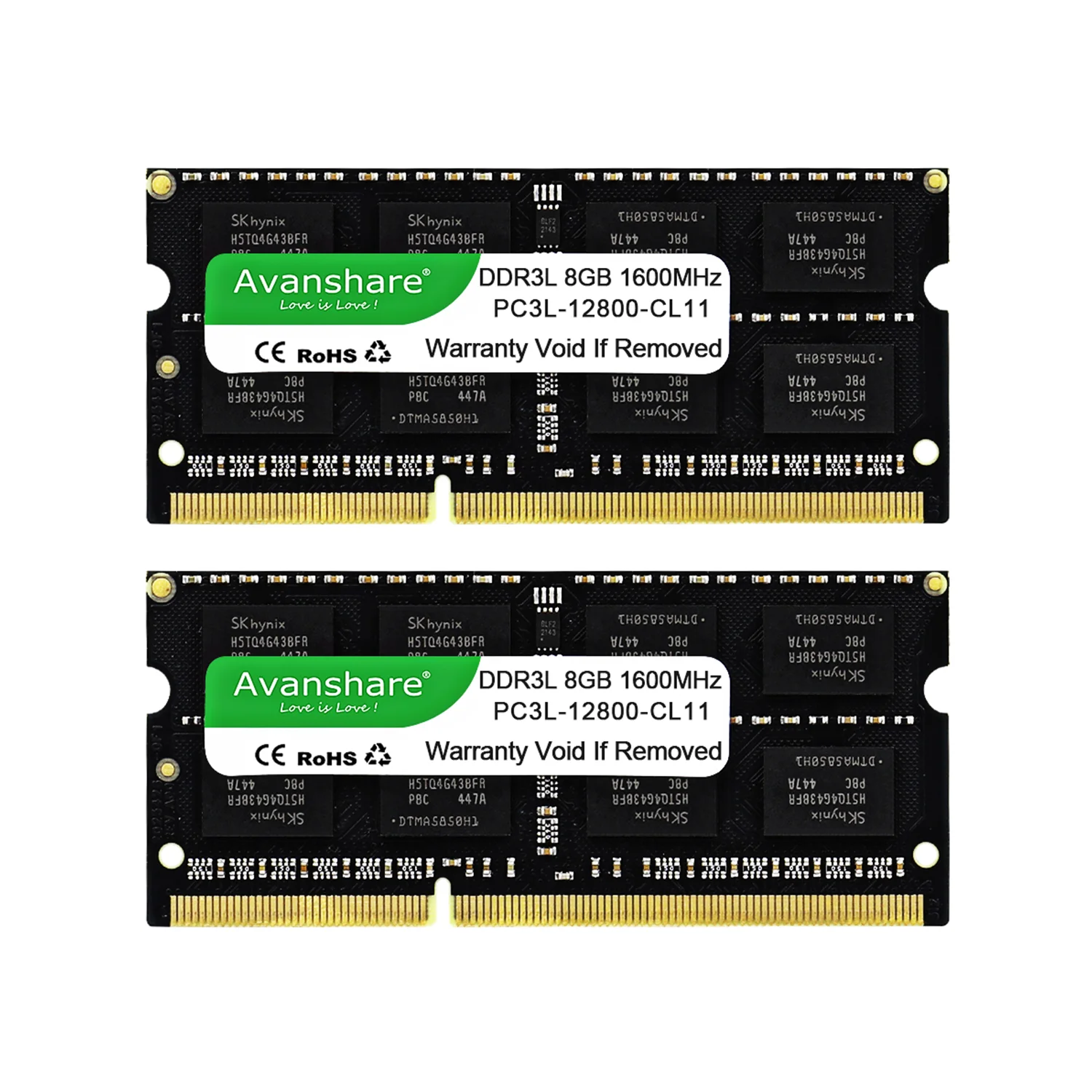 Avanshare-SO-DIMM RAM de memória DDR3L para laptop,