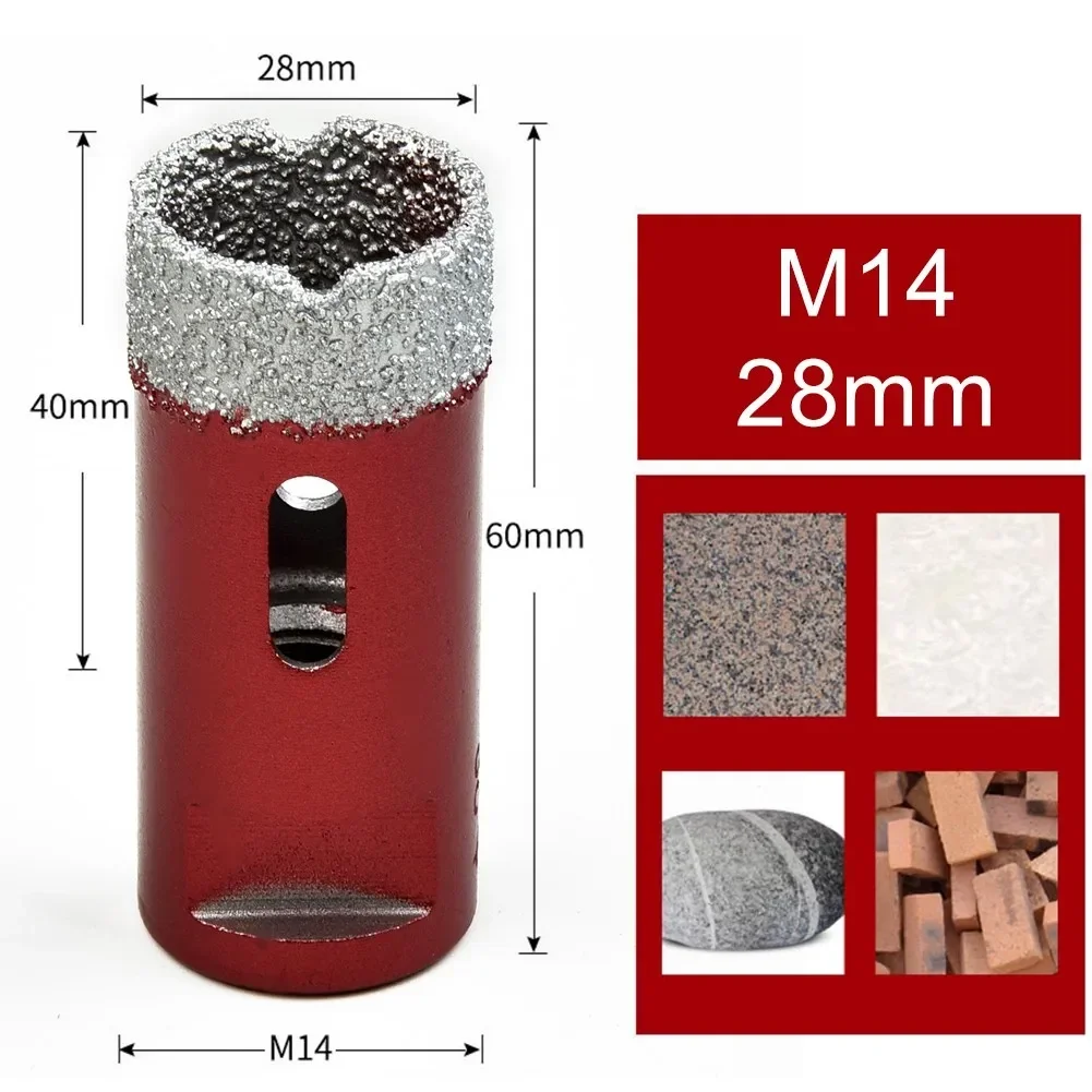 1pc 6-68mm Dry Diamond Drill Bit M14 Dry Diamond Drill Bits For Angle Grinder Porcelain Granite Tile Glass Ceramic Saw Bit