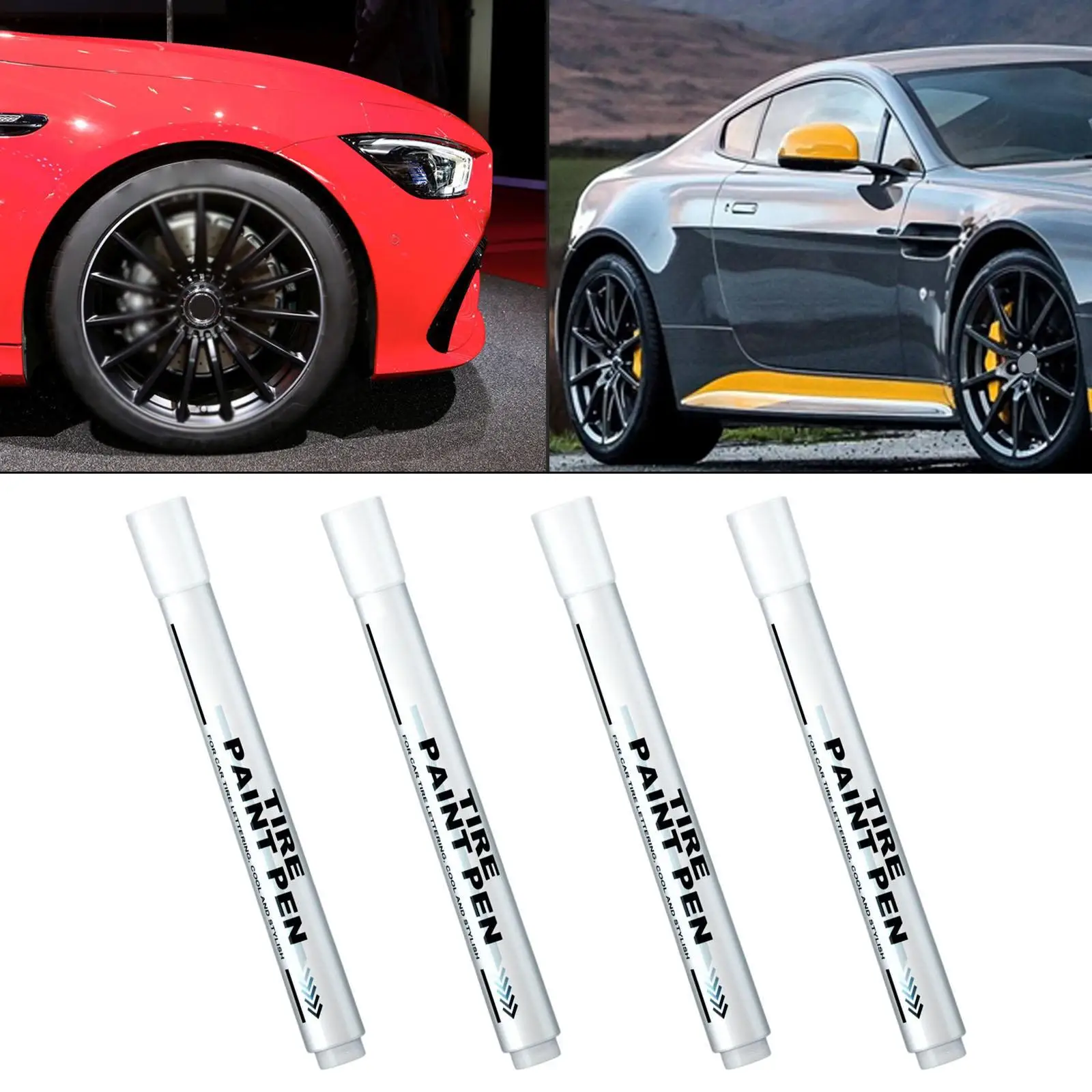 

Waterproof Car Wheel Tire Marker Graffiti Lettering Applicator Tool Drawing Painting White Universal Paint Pen Scratches Repair