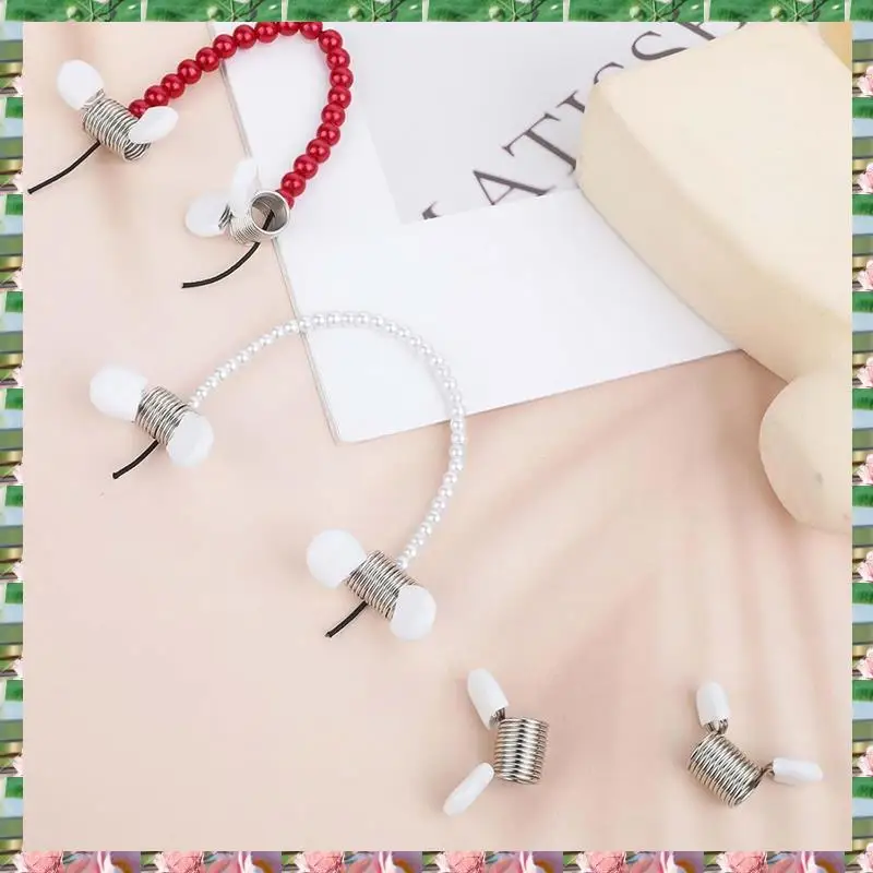 스포츠 비드 스토퍼, 8Pcs 쥬얼리 쥬얼리 용 스프링 비드 클램프 만들기 비드 와이어 엔드 쥬얼리 만들기 도구, 비드 스토퍼,