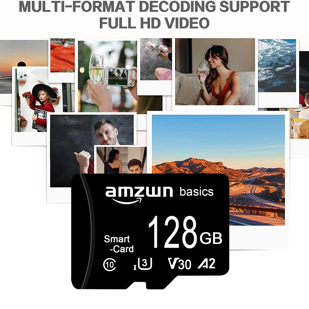 고속 메모리 카드 128GB 미니 SD 카드 64GB Class10 플래시 마이크로 TF SD카드 32GB 16GB 8GB 4GB 2GB 사진 비디오 저장용 V30 (휴대폰용)