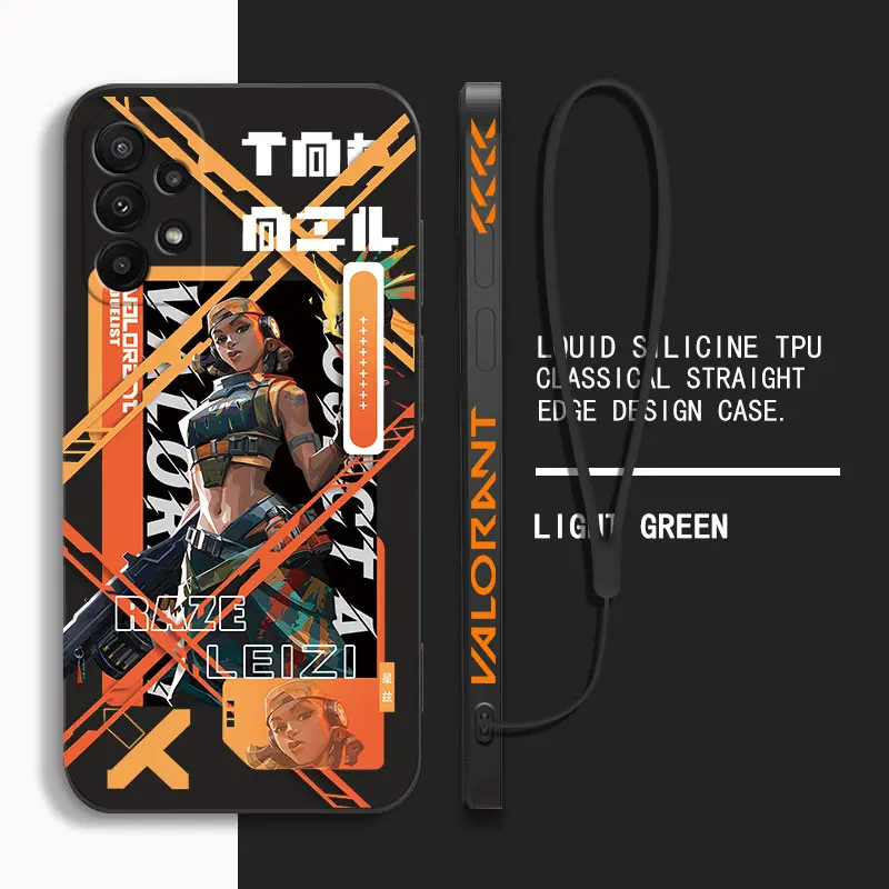 thumbnail image 1 of Funda para teléfono con diseño de personajes del juego Valorants para Samsung Galaxy S24 S23 S22 S21 S20 S10 S9 Note 20 10 Ultra Plus Pro FE 4G 5G, 1 of 4