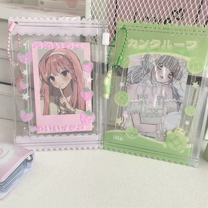 Cute Transparent Shiny Candy Bag Kpop Card Sleeves Holder Photocard Holder Card Films Game Cards Protector 1pcs