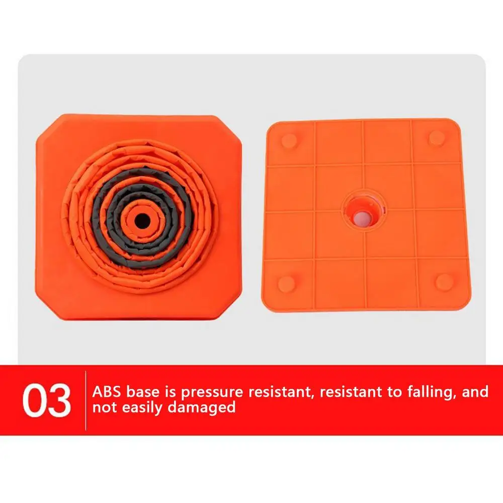 Cones dobráveis do estacionamento, Cone de segurança, altura 45cm