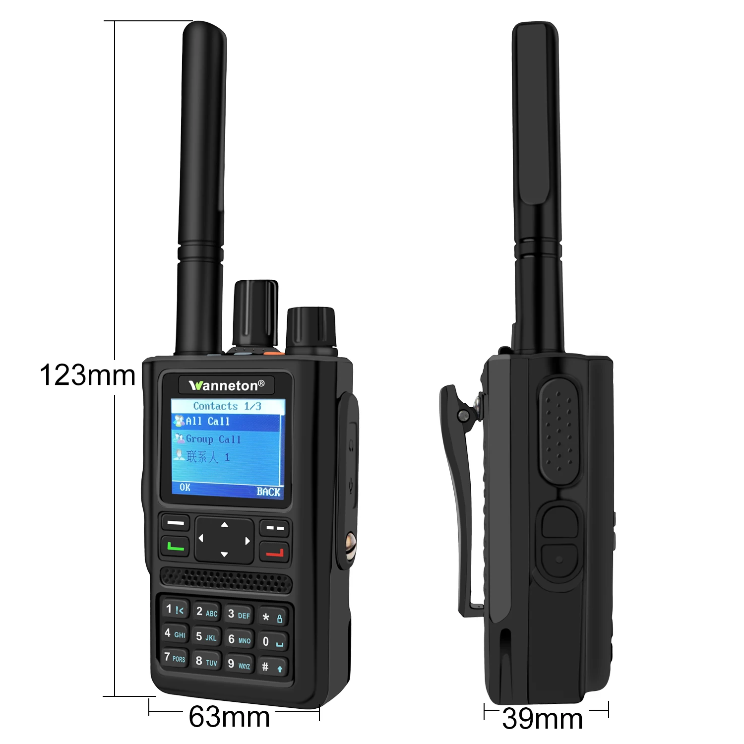 Radio digital portátil DMR-IP67 con Bluetooth y GPS y radio Tier